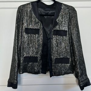 Wren, Silk and Sequin Jacket. Size XS.